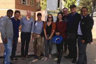 (from left to right) Arcadians: Suman Sathyanarayana, Mauricio Aoki de Amaral, Thijs Homan, Massimo Endrizzi, Nieke de Bel, Wen Mei Dubbelaar-Ha, Radboud Buitenrust Hettema, Bert Smolders and representative of UN-Habitat NepalUN-Habitat