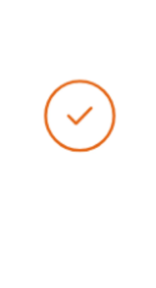 Round Orange Check icon